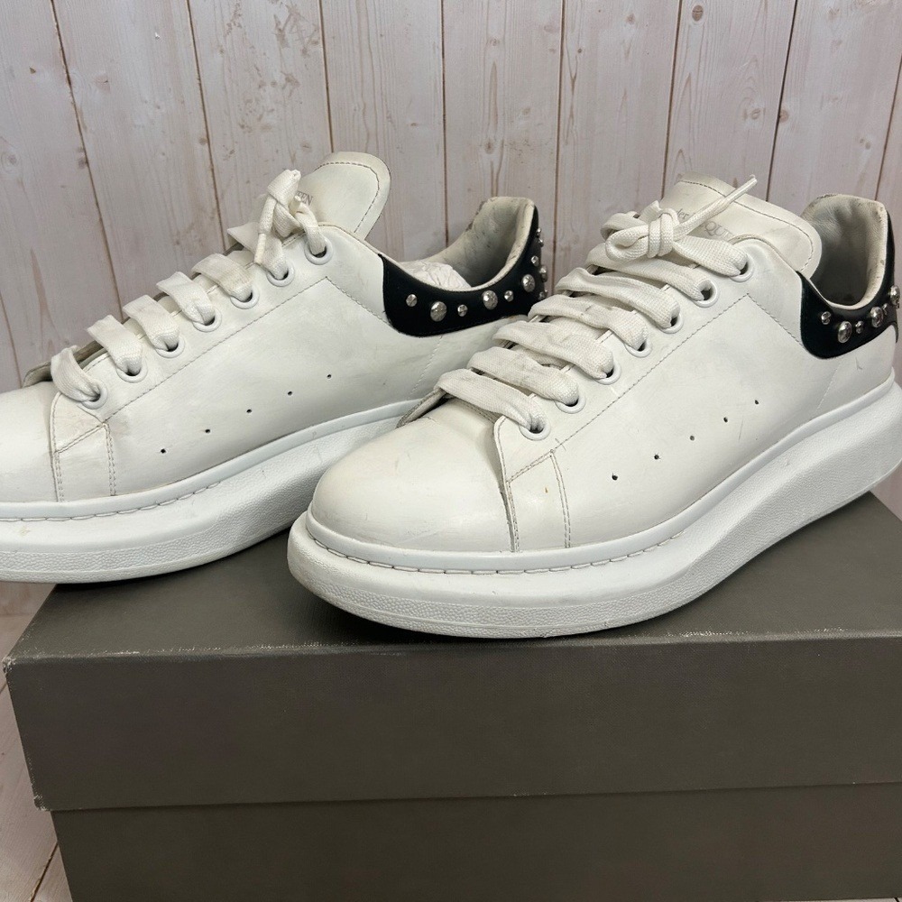 Alexander McQueen Studded Oversized Sneakers White Size 12 - Picture 7 of 13
